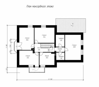 Проект коттеджа из газобетона с мансардой