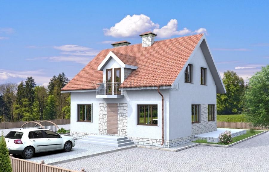 Проект уютного одноэтажного жилого дома