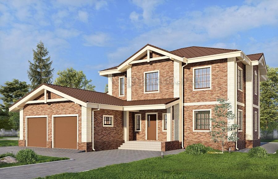 Двухэтажный дом с подвалом, гаражом и четырьмя спальнями