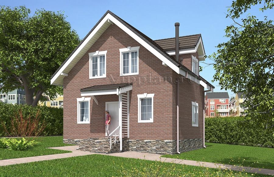 Проект одноэтажного дома с мансардой