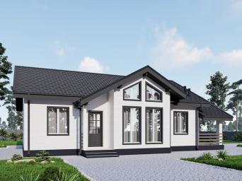 Одноэтажный дом с двумя санузлами и вторым светом.